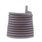 1 meter Pvc Hollow Cord 3 mm Smoke Grey