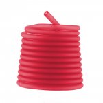 1 meter Pvc Hollow Cord 6,5 mm lys rød