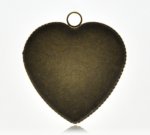 1 cabochonholder Hjerte N°05 Bronse