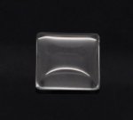 Cabochon Square 15 x 15 mm i klart burrglass N°26
