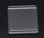 Cabochon Square 25 x 25 mm i gjennomsiktig fliseglass N°29
