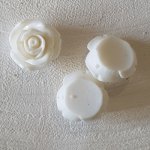 Syntetisk blomst 20 mm N°01-03 Hvit