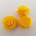 Syntetisk blomst 20 mm N°01-08 Mørk gul
