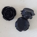 Syntetisk blomst 20 mm N°01-10 Svart