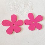 Blomst tre anheng eller kontakt 57 mm rosa