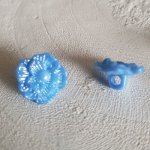 Knapp fantasi, barn, babyer Blomstermønster N°02-01 Blå