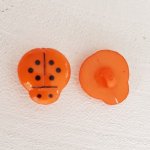 Fancy knapper, barn, babyer Mariehøne mønster N°01-09 Oransje