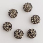 10 mm harpiksperle i shamballa-stil N°01