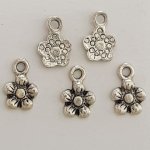 Flower Charm Metal N°035 Sølv