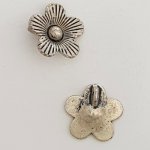 Flower Charm Metal N°041 Sølv