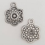 Flower Charm Metal N°047 Sølv