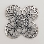 Flower Charm Metal N°054 Sølv