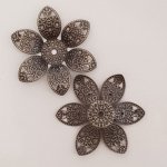 Flower Charm Metal N°058 Sølvgrå