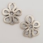 Flower Charm Metal N°065 Sølv