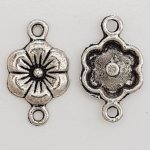 Flower Charm Metal N°068 Sølv