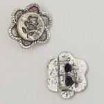 Flower Charm Metal N°084 Sølv
