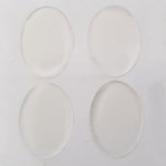 10 Selvklebende Resin Cabochons 18 x 25 mm Transparent