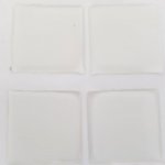 9 Selvklebende Resin Cabochons 20 x 20 mm Transparent
