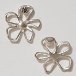 Flower Charm Metal N°057 Sølv