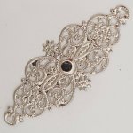 Blomst Charm Metal N°098 Sølv Gravering