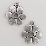 Flower Charm Metal N°115 Sølv