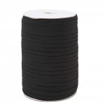 Flatt elastisk 3 mm svart per meter