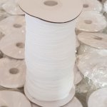 Elastisk flat maske 3 mm Hvit x 20 meter