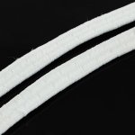Elastisk hvit flat gummi 5 mm x 20 meter