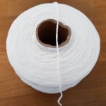 Elastisk maske Polyester rund 2,2 mm Hvit x 20 Meter