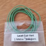 1 meter Rund glatt skinnsnor Grønn 1 mm