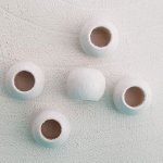 5 Treperler Rund 14/11 mm Hvit