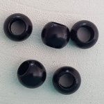 5 Treperler Rund 14/11 mm Svart