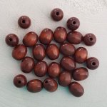 10 treperler Oval / Oliven 13/10 mm Brun