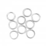 10 Åpne koblingsringer 11 mm Rustfritt