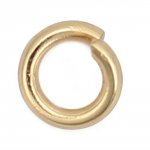 2 Åpne koblingsringer 04 mm Rustfritt stål forgylt nr. 03