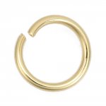 10 Åpne koblingsringer 06 mm Rustfritt stål gullbelagt