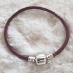 Europeisk glatt klips armbånd Uni 01 FRA 15 TIL 23 CM Bordeaux