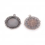 2 x 20mm kobber rød cabochon holdere, cabochon anheng 15290AS