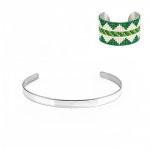 5 mm mansjettarmbånd i rustfritt stål N°01
