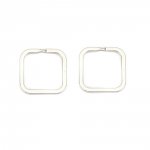 Nøkkelring firkantet form Rustfritt stål 30 x 30 mm
