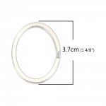 Oval nøkkelring Rustfritt stål 37 x 29 mm
