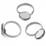 1 ring cabochon holder 12 mm Sølv N°05