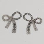 Sølv sløyfe charm nr. 24 metall sløyfe charm