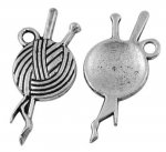 50 Charms anheng ullkule strikkepinner sølvbelagt