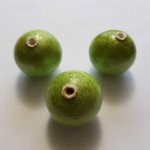 Rund perle Paper Mache GT 30mm Grønn