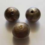 Rund perle i papier maché GT 30mm Taupe
