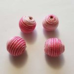Vevd perletråd 19 mm Rosa