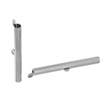 2 kobberrørspenner sølv matt 40x6mm-72436 