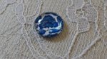 glass cabochon rund 12 mm blå blomst 017 