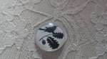 rund glass cabochon 10mm fugler 017 
